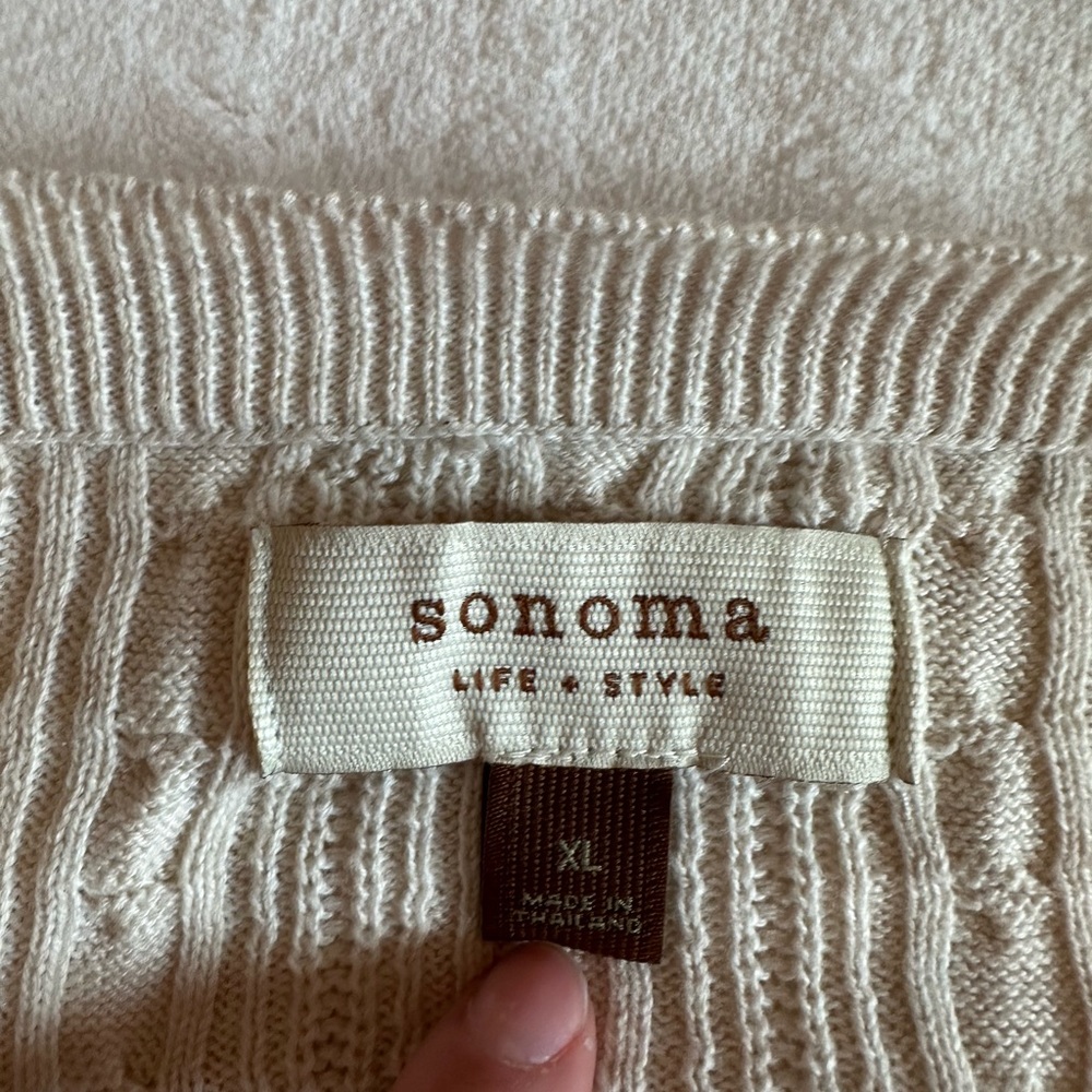 Sonoma Cream Sweater SIZE XL - Picture 5 of 10